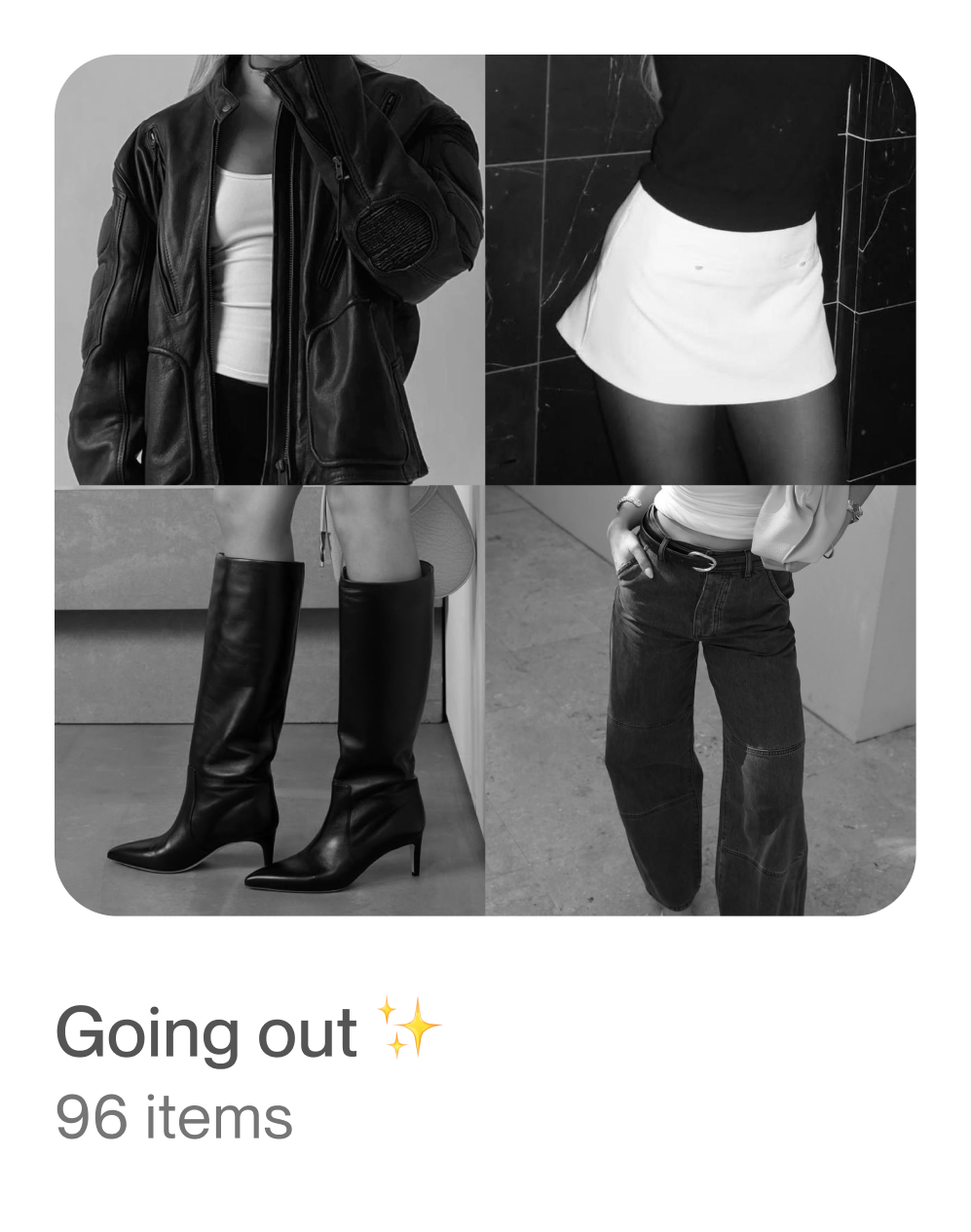 Going out collection — 96 items