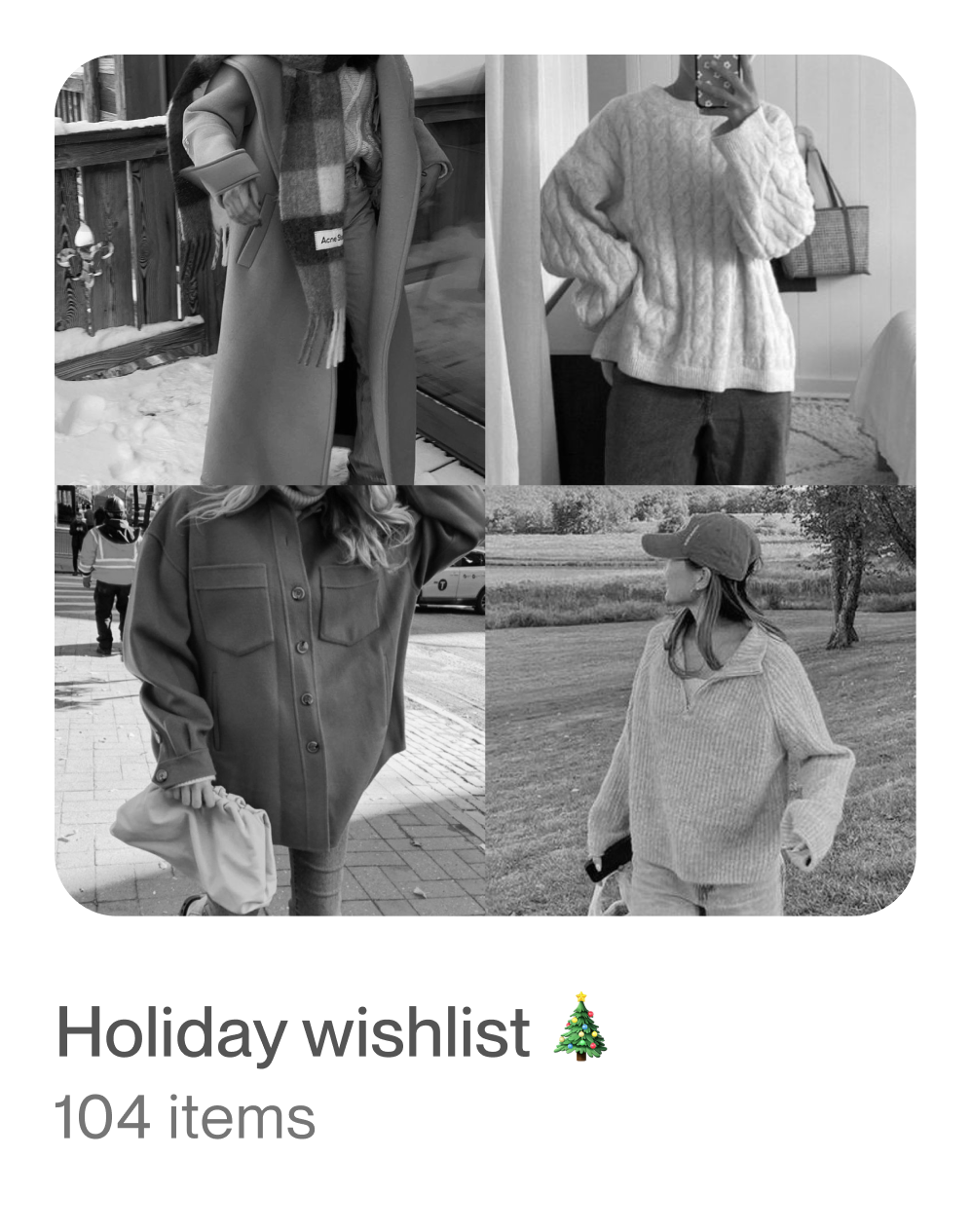 Holiday wishlist collection — 104 items
